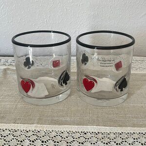 New Poker Icon Juice Glasses - Whiskey Glasses Cocktail set of 2